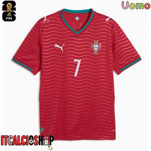 Portogallo Cristiano Ronaldo #7 Prima Maglia Mondiali 2026 Manica Corta